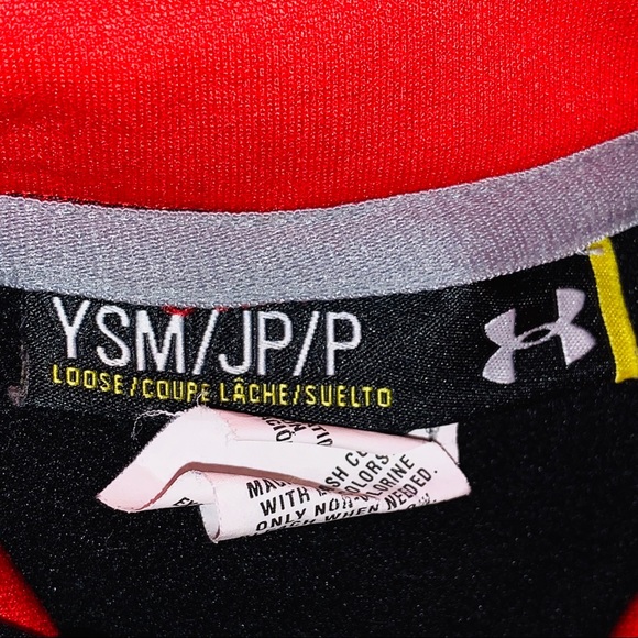 under armour hoodie youth small black and red - Picture 3 of 5